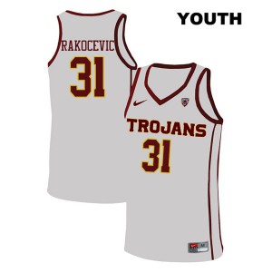 Youth USC Trojans #31 Nick Rakocevic White Basketball Jerseys 434966-472