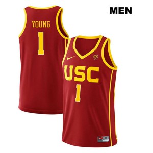 Men's USC #1 Nick Young Red NCAA Jerseys 220269-517