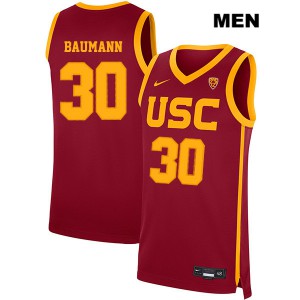 Men's USC Trojans #30 Noah Baumann Red University Jersey 941317-158