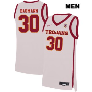 Men's USC #30 Noah Baumann White Embroidery Jerseys 750991-897