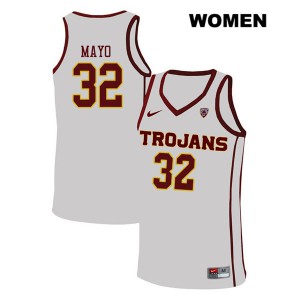 Women Trojans #32 O.J. Mayo White Stitched Jerseys 302572-901