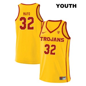 Youth USC Trojans #32 O.J. Mayo Yellow style2 Basketball Jerseys 979079-471