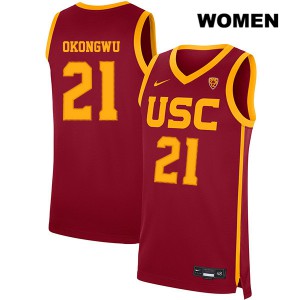 Women USC Trojans #21 Onyeka Okongwu Red Official Jersey 225138-128