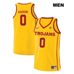 Men's USC #0 Shaqquan Aaron Yellow style2 College Jersey 958398-658