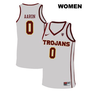 Womens Trojans #0 Shaqquan Aaron White NCAA Jerseys 373640-723