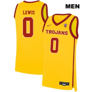 Men's Trojans #0 Talin Lewis Yellow NCAA Jersey 690278-461
