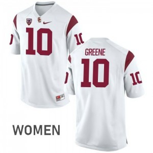 Womens Trojans #10 Jalen Greene White Stitch Jerseys 328920-233