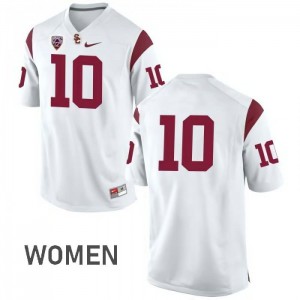 Womens USC Trojans #10 Jalen Greene White No Name College Jerseys 468328-848