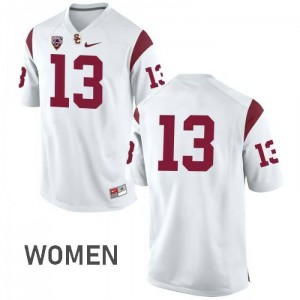 Women's USC #13 Jack Sears White No Name NCAA Jersey 459296-804