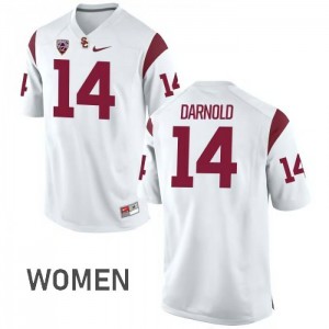 Women's Trojans #14 Sam Darnold White Official Jerseys 898635-401