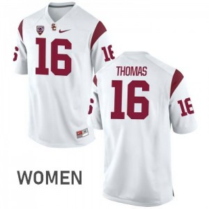 Womens USC #16 Holden Thomas White College Jersey 499707-465