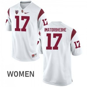 Women USC #17 Josh Imatorbhebhe White Official Jerseys 253093-149