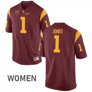 Women's Trojans #1 Jack Jones Cardinal NCAA Jerseys 765421-820