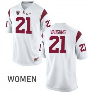 Women's Trojans #21 Tyler Vaughns White Official Jerseys 306802-114
