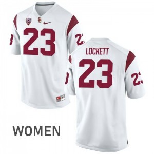 Women USC #23 Jonathan Lockett White Player Jersey 394242-622