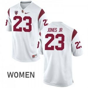 Women's USC #23 Velus Jones Jr White Stitch Jerseys 910930-240