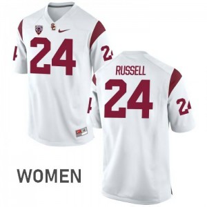 Women Trojans #24 Jake Russell White Alumni Jersey 983817-313