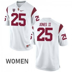 Women USC #25 Ronald Jones II White Stitch Jersey 660649-637