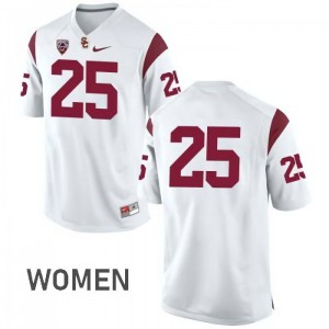 Women USC #25 Ronald Jones II White No Name Stitched Jerseys 999677-419