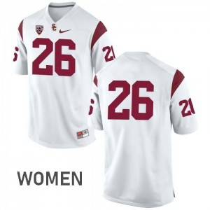 Women USC #26 James Toland IV White No Name Official Jersey 789964-686