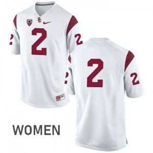 Womens Trojans #2 Adoree' Jackson White No Name Stitched Jerseys 445720-311