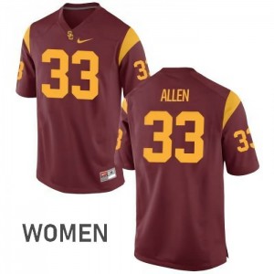 Womens USC Trojans #33 Marcus Allen Cardinal Player Jersey 919488-918