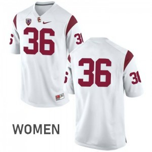 Women USC #36 Chris Tilbey White No Name Official Jersey 352647-395