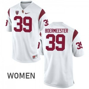 Women USC Trojans #39 Matt Boermeester White High School Jersey 404938-527