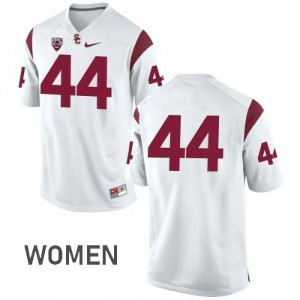 Womens Trojans #44 Malik Dorton White No Name NCAA Jersey 948267-324