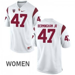 Women USC #47 James Bermingham Jr White University Jersey 299122-910