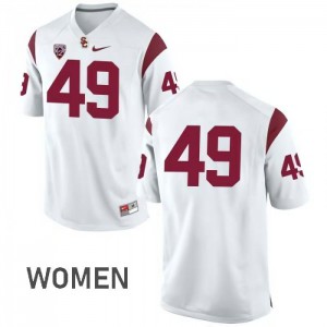 Womens USC #49 Michael Brown White No Name Player Jersey 600314-833