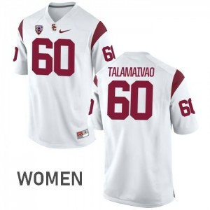 Women USC #60 Viane Talamaivao White Player Jersey 727094-299