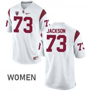 Womens USC #73 Austin Jackson White NCAA Jerseys 426426-418