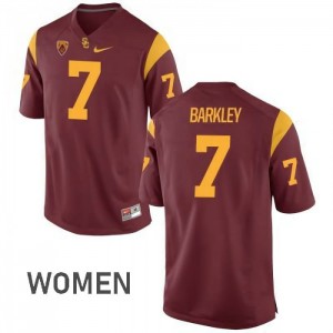 Women's USC Trojans #7 Matt Barkley Cardinal College Jerseys 706814-816