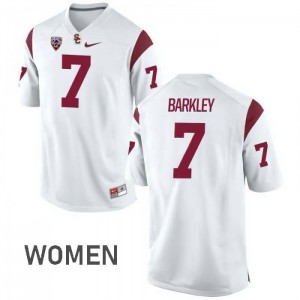 Women USC #7 Matt Barkley White Football Jerseys 751466-194