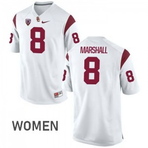 Women USC Trojans #8 Iman Marshall White University Jersey 628717-768