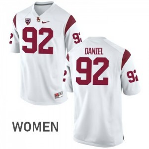 Women Trojans #92 Jacob Daniel White Alumni Jerseys 925929-189