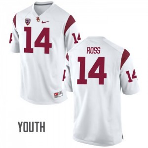 Youth Trojans #14 Ykili Ross White College Jerseys 522548-683