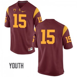 Youth USC Trojans #15 Isaac Whitney Cardinal No Name Stitch Jerseys 245965-408