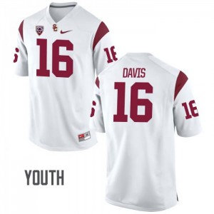 Youth USC #16 Dominic Davis White NCAA Jersey 997355-538