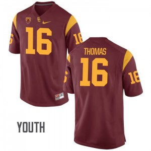Youth USC Trojans #16 Holden Thomas Cardinal Player Jerseys 898969-103