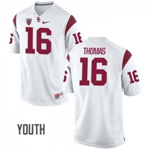 Youth USC #16 Holden Thomas White University Jersey 316238-460