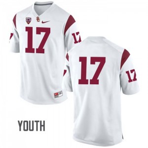 Youth Trojans #17 Josh Imatorbhebhe White No Name Stitched Jersey 236885-855