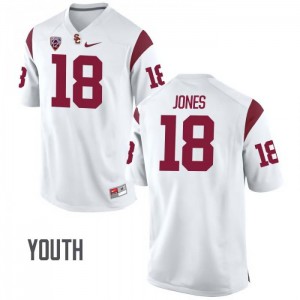 Youth USC Trojans #18 Jalen Jones White Official Jersey 683326-762