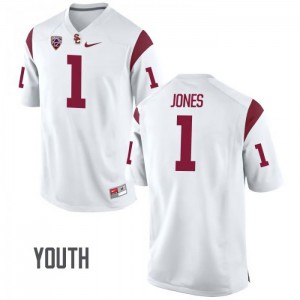 Youth USC Trojans #1 Jack Jones White Stitched Jerseys 551272-862
