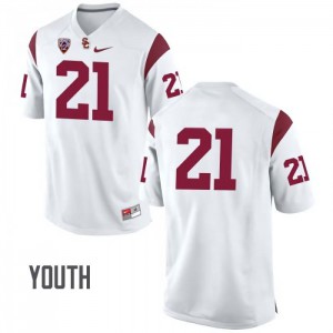 Youth USC #21 Tyler Vaughns White No Name Stitch Jersey 750212-701