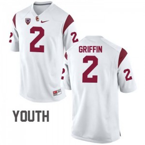 Youth Trojans #2 Olaijah Griffin White Alumni Jerseys 266226-337
