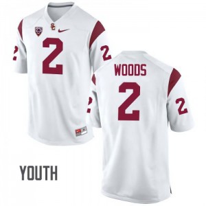 Youth USC #2 Robert Woods White Football Jerseys 868920-542