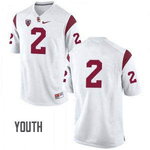 Youth Trojans #2 Robert Woods White No Name Football Jersey 750829-460