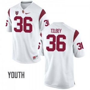 Youth USC #36 Chris Tilbey White Player Jersey 240316-297